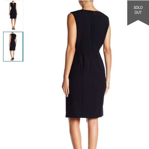 Ellen Tracy Sleeveless Lace Up Shift Dress - Picture 2 of 4